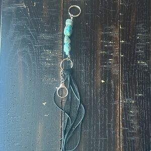 Turquoise & Fringe Boho Keychain